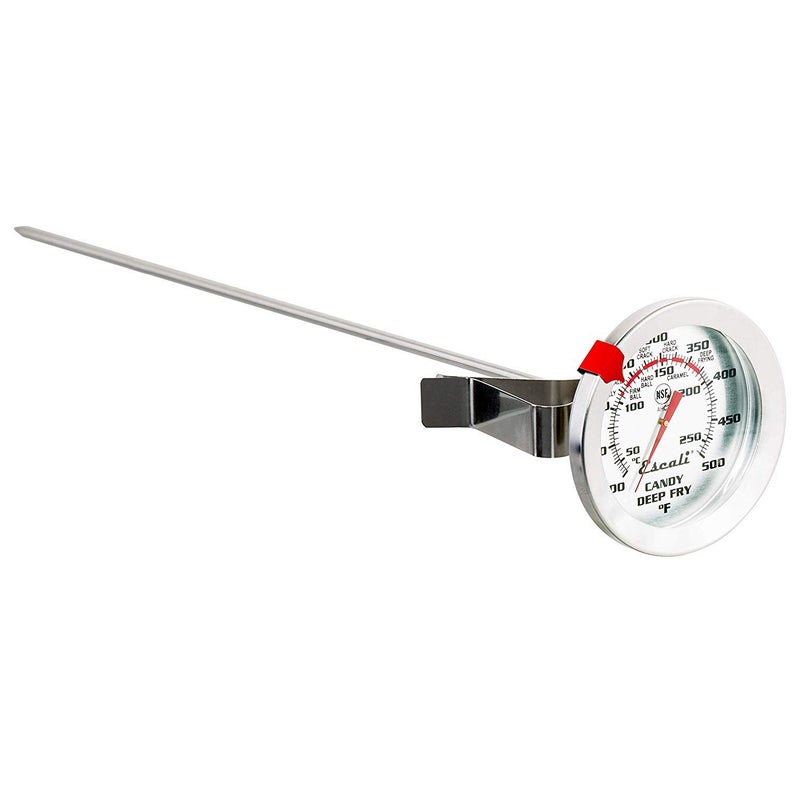 Escali AHC2 Stainless Steel Deep Frying and Candy Thermometer with Pot Clip, 12-Inch Probe with Candy Temperature Zones, NSF Certified - Image 1
